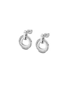 Lotus Style Ohrringe Ohrstecker Kreis silber Strass LS2176-4/1 Ohrschmuck
