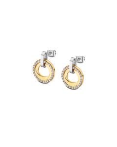 Lotus Style Ohrringe Ohrstecker Kreis Bicolor Strass LS2176-4/2 Ohrschmuck