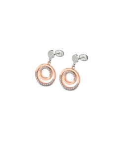 Lotus Style Ohrstecker Ringe Strass Bicolor Ohrringe LS2180-4/3