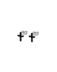 Lotus Style Herren Ohrstecker Kreuz schwarz Männer Schmuck LS2227-4/1
