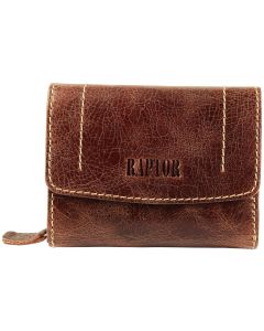 Raptor Leder Damen Geldbörse Querformat 12x9 cm braun 7007