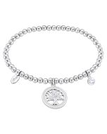 Damen Kugelarmband Lebensbaum Armband dehnbar LS2170-2/4