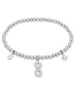 Damen Kugelarmband Unendlichkeit Armband dehnbar LS2170-2/6