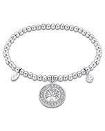 Lotus Style Damen Kugelarmband Lebensbaum Strass dehnbar LS2181-2/4