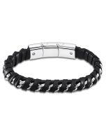 Lotus Style Lederarmband Edelstahl Herrenarmband LS2202-2/1