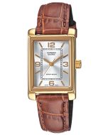 Casio Damenuhr Armbanduhr Lederarmband LTP-1234PGL-7AEG