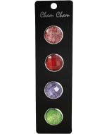 Cham Cham Druckknöpfe Metall-Kunstoff  4 Stück Glitzer-Effekt für Lederarmband