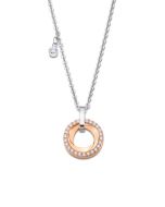 Lotus Style Damen Halskette silberfarbig Strass Ring rosegolden LS2176-1/3 Anhänger