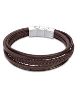 Lotus Style Herren Leder Armband mehrreihig braun LS2051-2/1 Magnetverschluss