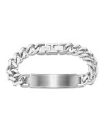 Herren Armband Edelstahl Panzerarmband Lotus Style LS1989-2/1 Gravurplatte