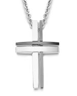 Herren Halskette mit Kreuz silberfarbig Kette Lotus Style LS1984-1/1 anhaenger