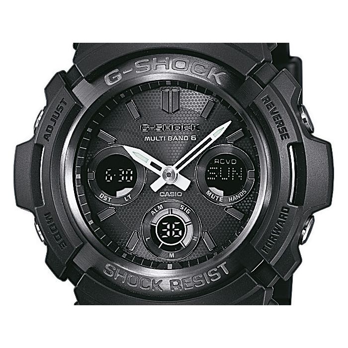 Casio Uhr G-Shock Herren AWG-M100B-1AER Funk Solar schwarz | Solaruhren