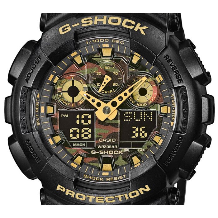 Casio G Shock Uhr GA 100CF 1A9ER Face Camouflage Watch