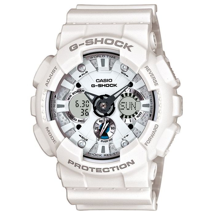 G Shock Uhr Oversized GA 120A 7AER Casio Uhr weiss