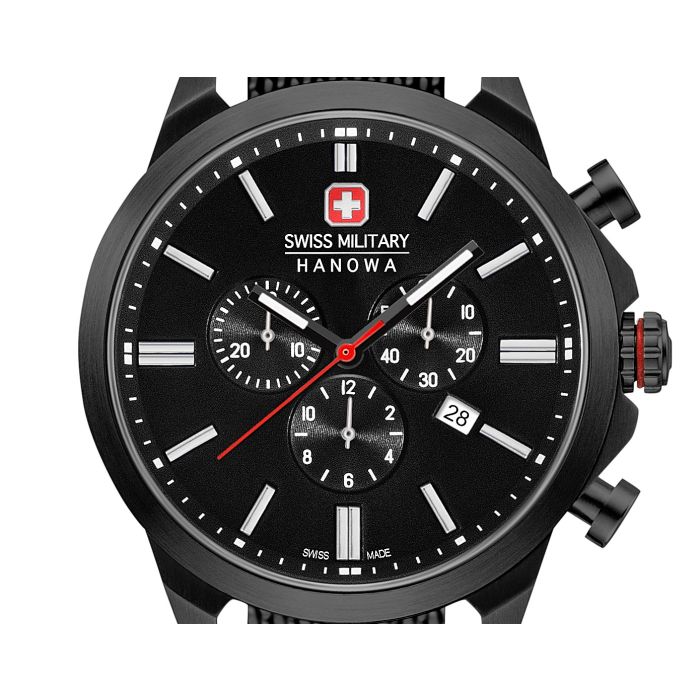 Swiss Military Hanowa Herren Armbanduhr schwarz 06-3332.13.007 Chronograph