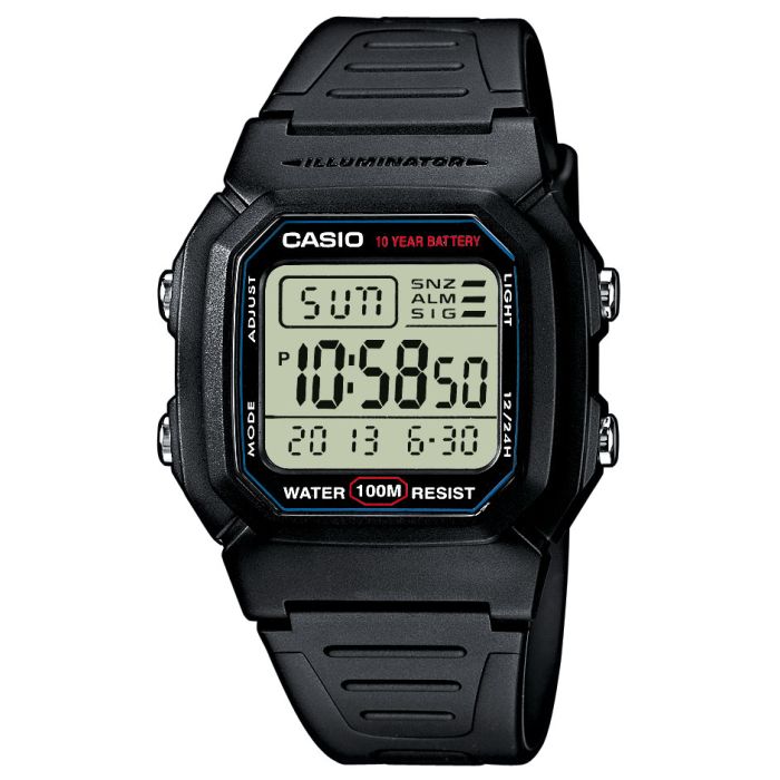 Casio Digitaluhr W-800H-1AVES Armbanduhr Digital Herren Damen Uhr