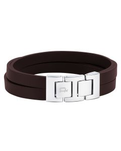 Police Leder-Edelstahl-Armband braun PJ26319BLSC.02
