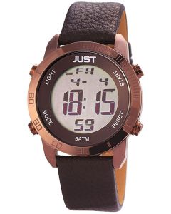 Just Watch Herren Digital Uhr 48-S10876-BR braun Lederarmband 44 mm
