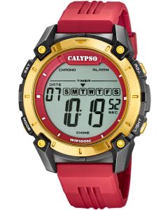 Calypso Herren Armbanduhr Digital Uhr rot K5814/3