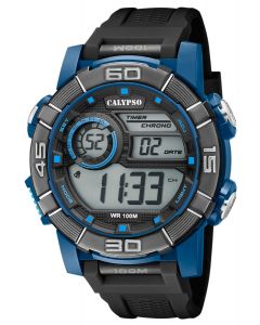 Calypso Digital Herrenuhr Armbanduhr blau K5818/2