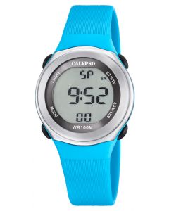 Calypso Kinderuhr Digitaluhr hellblau Armbanduhr K5822/1