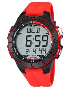 Calypso by Festina Herren Uhr Digital K5607/5 rot Digitaluhr Armbanduhr