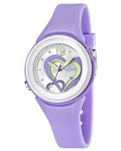 Calypso Armbanduhr Damen Mädchen Uhr lila K5576/4 Herz