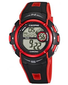 Calypso Uhr Herren Digital K5610/5 schwarz rot