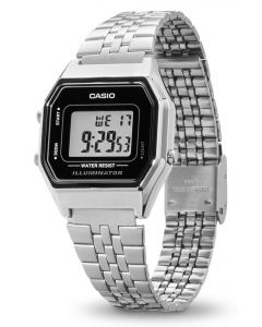 Casio Retro Uhr Damenuhr LA680WEA-1EF Alarm Digital Armbanduhr vorne