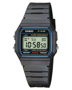 Casio Uhr Digital F-91W-1YEG Collection Armbanduhr