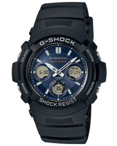 Casio G-Shock Herren Uhr AWG-M100SB-2AER Funk Solar schwarz blau