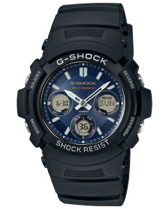 Casio G-Shock Herren Uhr AWG-M100SB-2AER Funk Solar schwarz blau