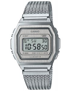 Casio Digitaluhr Armbanduhr Vintage A1000MA-7EF Meshband
