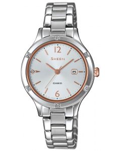 Casio Damenuhr Armbanduhr Sheen SHE-4533D-7AUER Edelstahlband