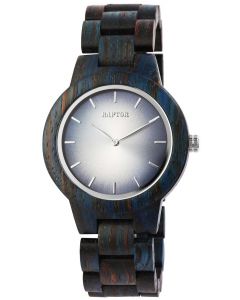 Raptor Damen Uhr Holz Armbanduhr braun blau Holzuhr RA10208-004