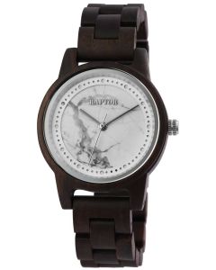 Raptor Damen Uhr Holz Armbanduhr braun silber Holzuhr RA10210-002