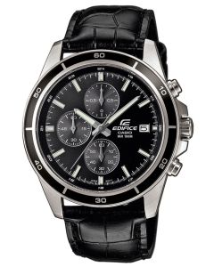 Casio Edifice Herrenuhr EFR-526L-1AVUEF Lederband schwarz