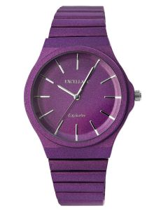 Damenuhr Armbanduhr Excellanc analog Uhr lila