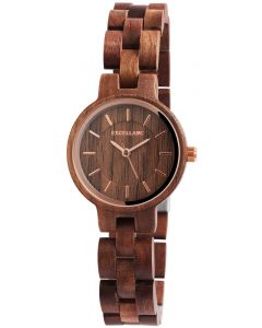 Damen Armbanduhr Holz 1800194-004 Excellanc Uhr braun Holzuhr