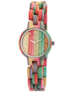 Damen Armbanduhr Holz 1800194-005 Excellanc Uhr bunt Holzuhr
