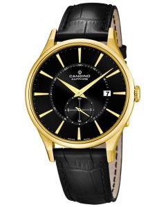 Candino Herren Armbanduhr C4559/4 schwarz gold Lederarmband