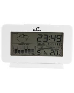Digital Wecker Alarm Temperatur-Feuchtigkeitsmessung weiß