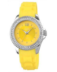 Just Damenuhr Silikonuhr gelb Strass 48-S3859-YL Armbanduhr Uhr