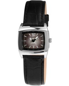 Just Damenuhr Uhr schwarz Leder 48-S10102L-BK Armbanduhr