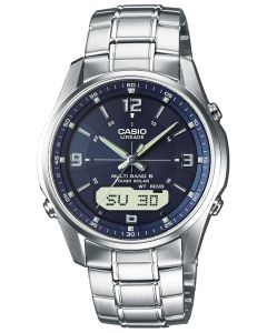 Casio Funkuhr LCW-M100DSE-2AER Funk-Solar Uhr blau