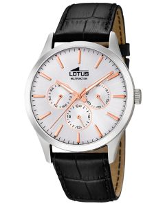 Lotus Herrenuhr 18576/1 Armbanduhr Lederarmband schwarz