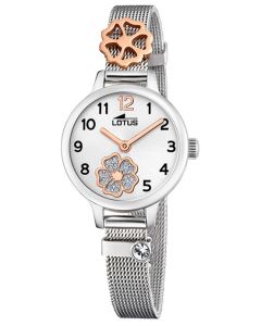 Lotus Mädchen Armbanduhr 18659/3 Blume Milanaiseband