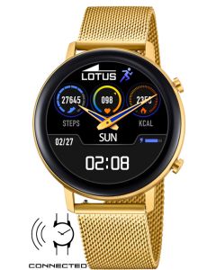 Lotus Smartwatch Sportuhr Edelstahlband golden 50041/1