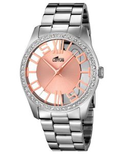 Lotus Damen Armbanduhr Edelstahl 18126/1 silber rose Strass