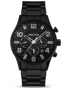 Police Herrenuhr Armbanduhr schwarz PEWJK2203102 Multifunktionsuhr